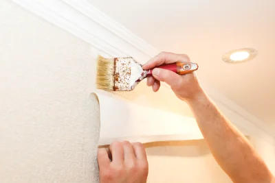 Pose de papier peint à Périgneux — revêtements muraux et toiles de verre